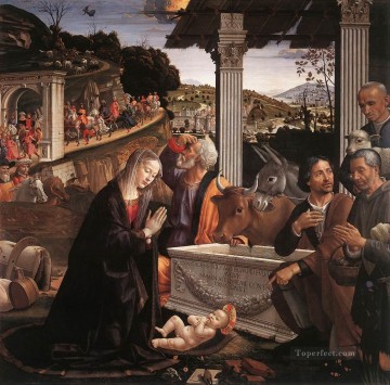 Domenico Ghirlandaio Painting - Adoration Of The Shepherds Renaissance Florence Domenico Ghirlandaio
